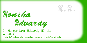 monika udvardy business card